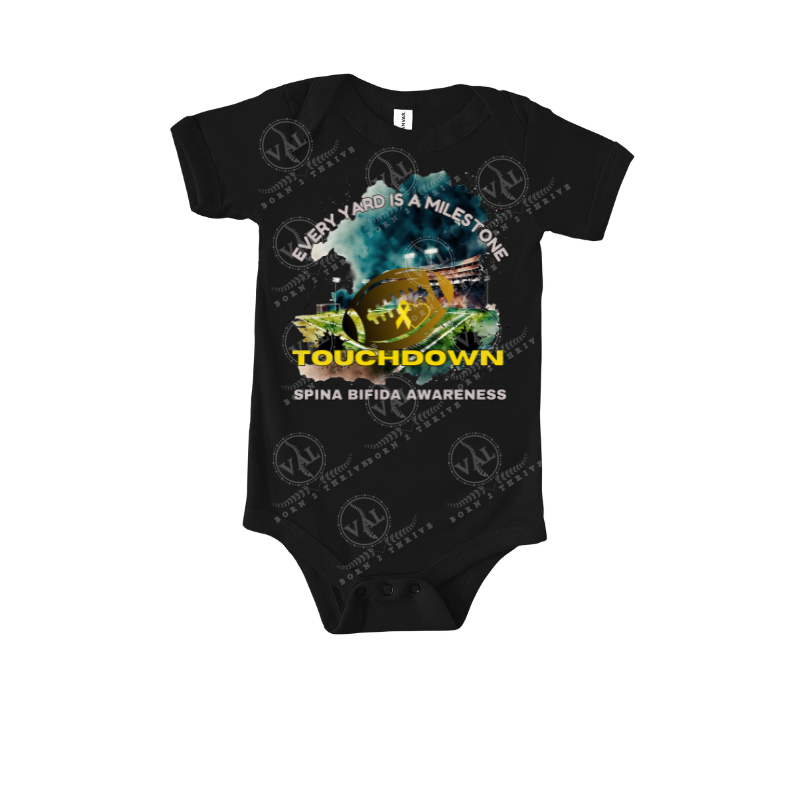 Infant - Every Yard is a Milestone/Touchdown Onesie (Spina Bifida Awareness)