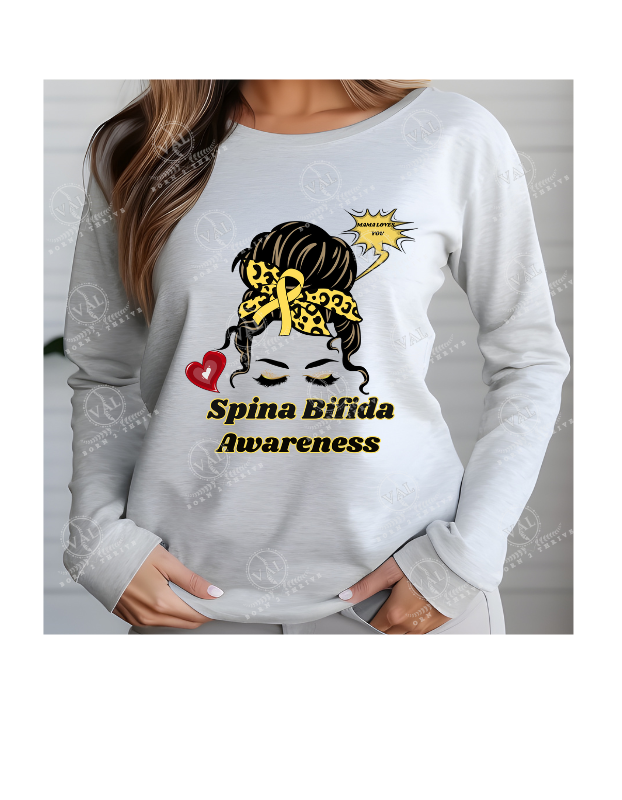 Cute Mom Big Bun (Spina Bifida Awareness)