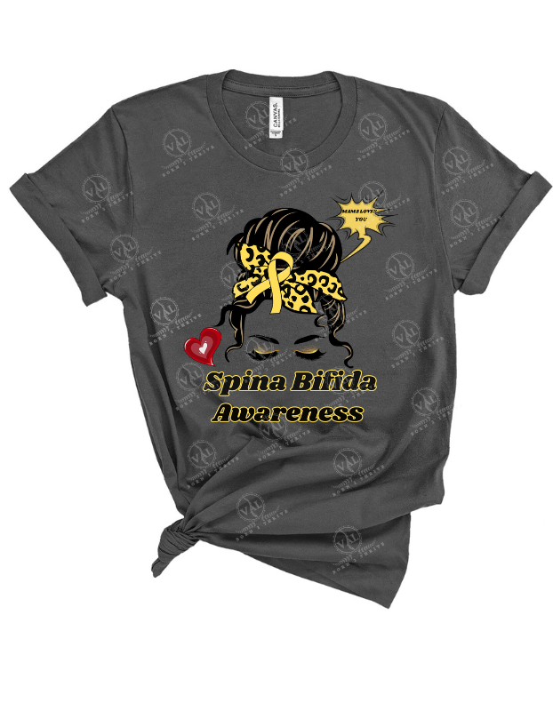 Cute Mom Big Bun (Spina Bifida Awareness)