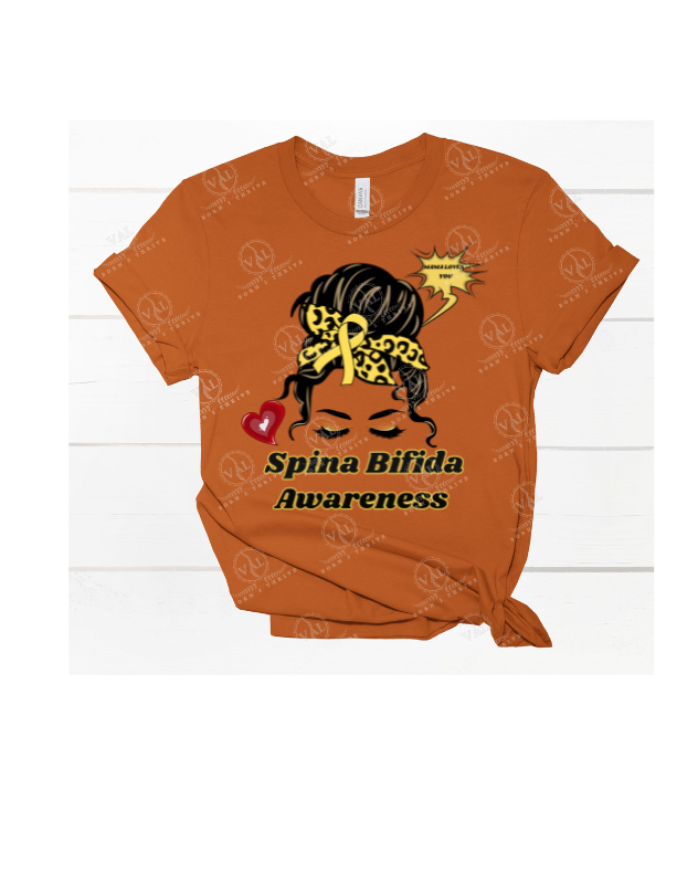 Cute Mom Big Bun (Spina Bifida Awareness)