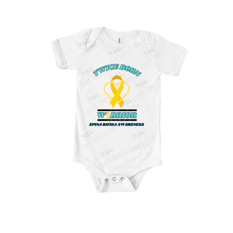 Infant - Twice Born Yellow Ribbon Warrior (Spina Bifida Awareness)
