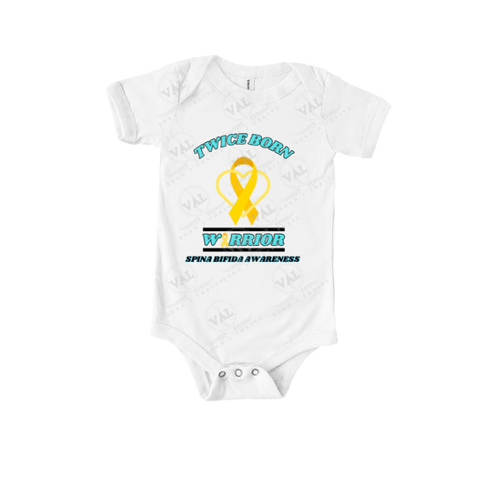 Infant - Twice Born Yellow Ribbon Warrior (Spina Bifida Awareness)