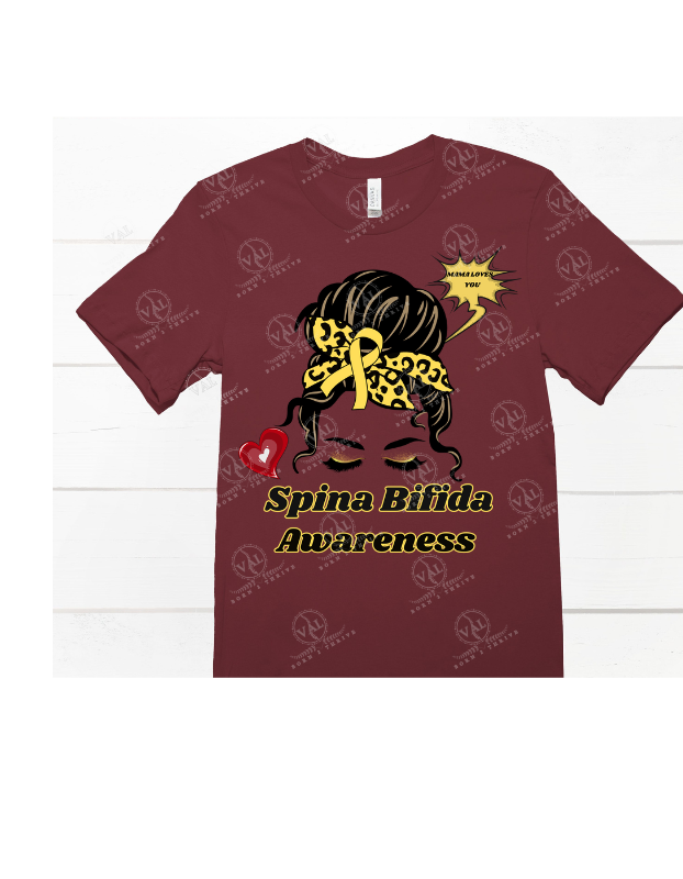 Cute Mom Big Bun (Spina Bifida Awareness)