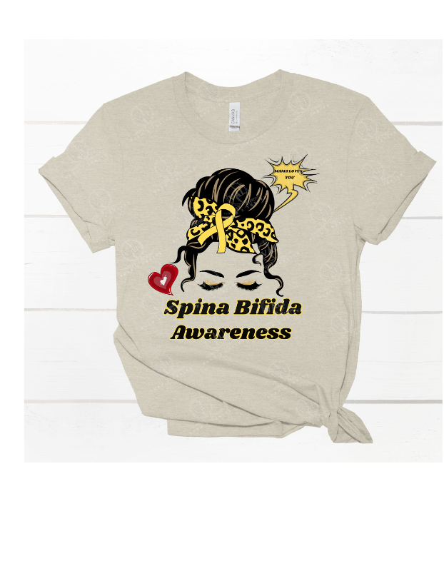 Cute Mom Big Bun (Spina Bifida Awareness)