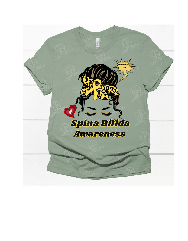 Cute Mom Big Bun (Spina Bifida Awareness)