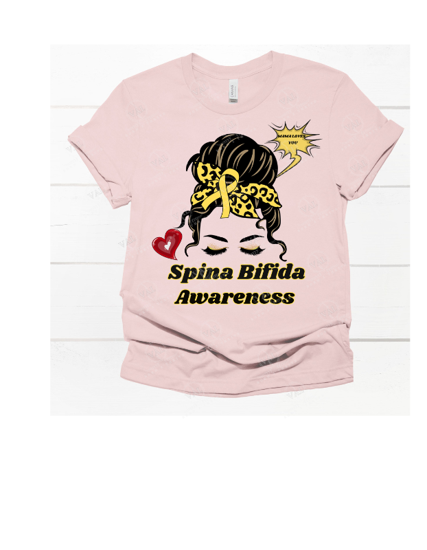 Cute Mom Big Bun (Spina Bifida Awareness)