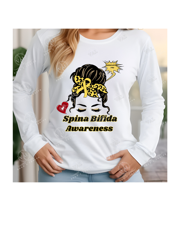 Cute Mom Big Bun (Spina Bifida Awareness)