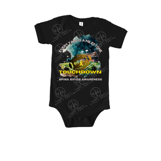 Infant - Every Yard is a Milestone/Touchdown Onesie (Spina Bifida Awareness)