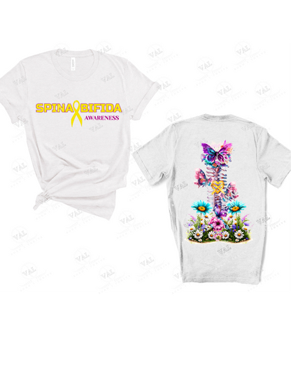 Butterflies/Flowers Spinal column (Spina Bifida Awareness)