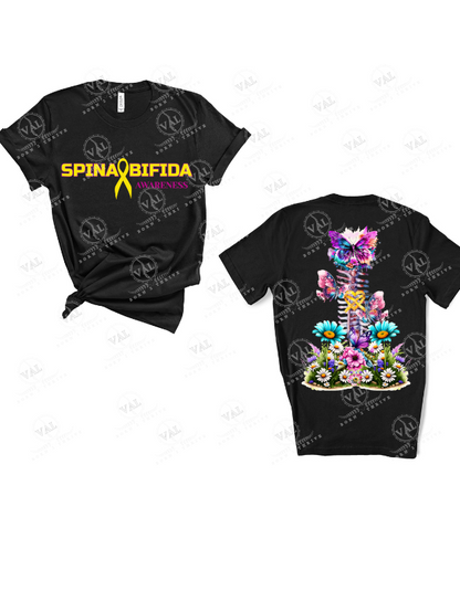 Butterflies/Flowers Spinal column (Spina Bifida Awareness)