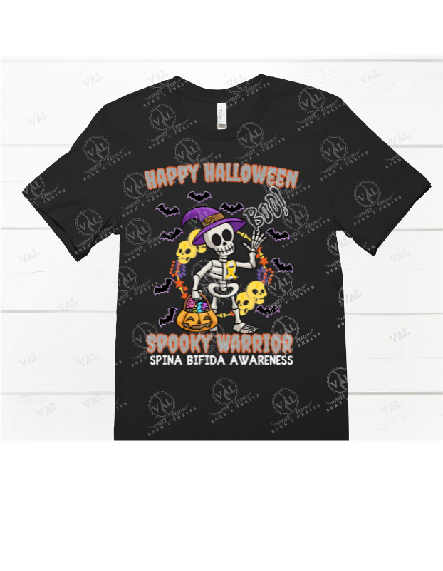 Youth - Happy Halloween Spooky Warrior (Spina Bifida Awareness)