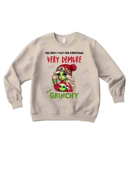 Very Demure Not Grinchy Crewneck